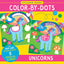 Color-By-Dots Sticker Book - Unicorns (Over 1,900 dot stickers to created incredible scenes)