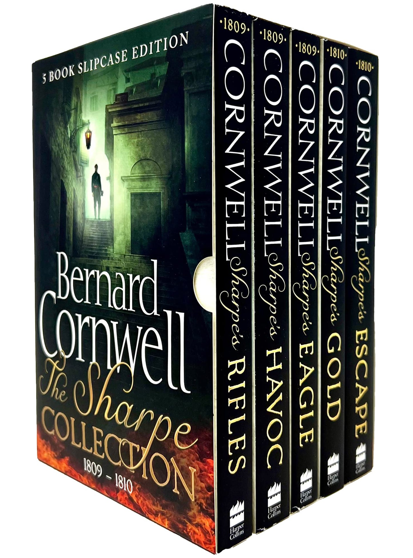 Sharpe Series Books (6 - 10) Collection Box Set By Bernard Cornwell (Sharpe's Rifles 1809, Havoc 1809, Eagle 1809, Gold 1809 & Escape 1810)