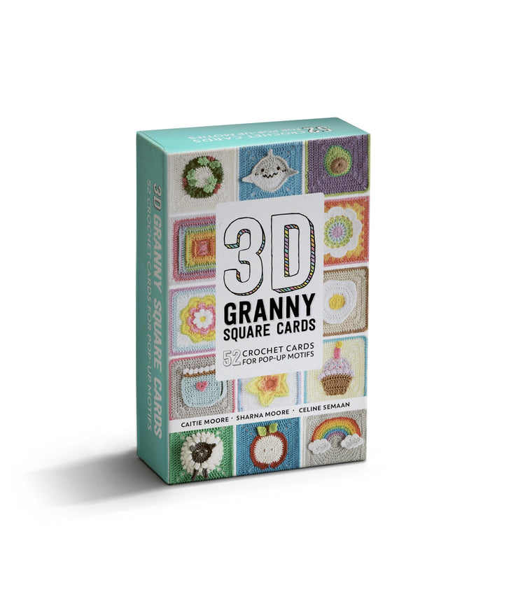 3D Granny Squares Cards: Crochet cards for 52 pop-up granny squares