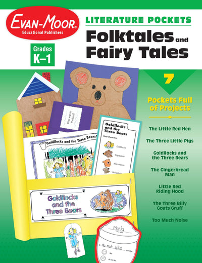 Evan-Moor Literature Pockets, Folk Tales and Fairy Tales, Grades K-1