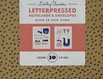 Darling Clementine Letterpressed Notecards & Envelopes
