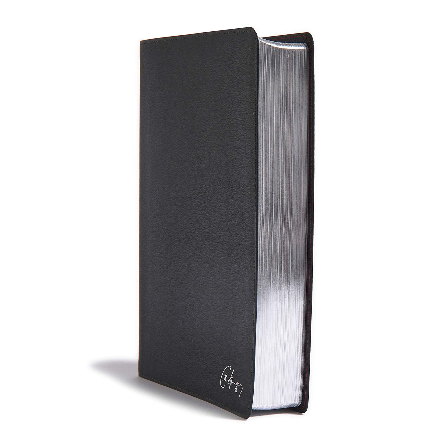 KJV Spurgeon Study Bible, Black Genuine Leather, KJV Holy Bible, Black Letter, Pure Cambridge Text, Study Notes and Commentary, Quotes, Sermons Outlines, Easy-to-Read Bible MCM Type