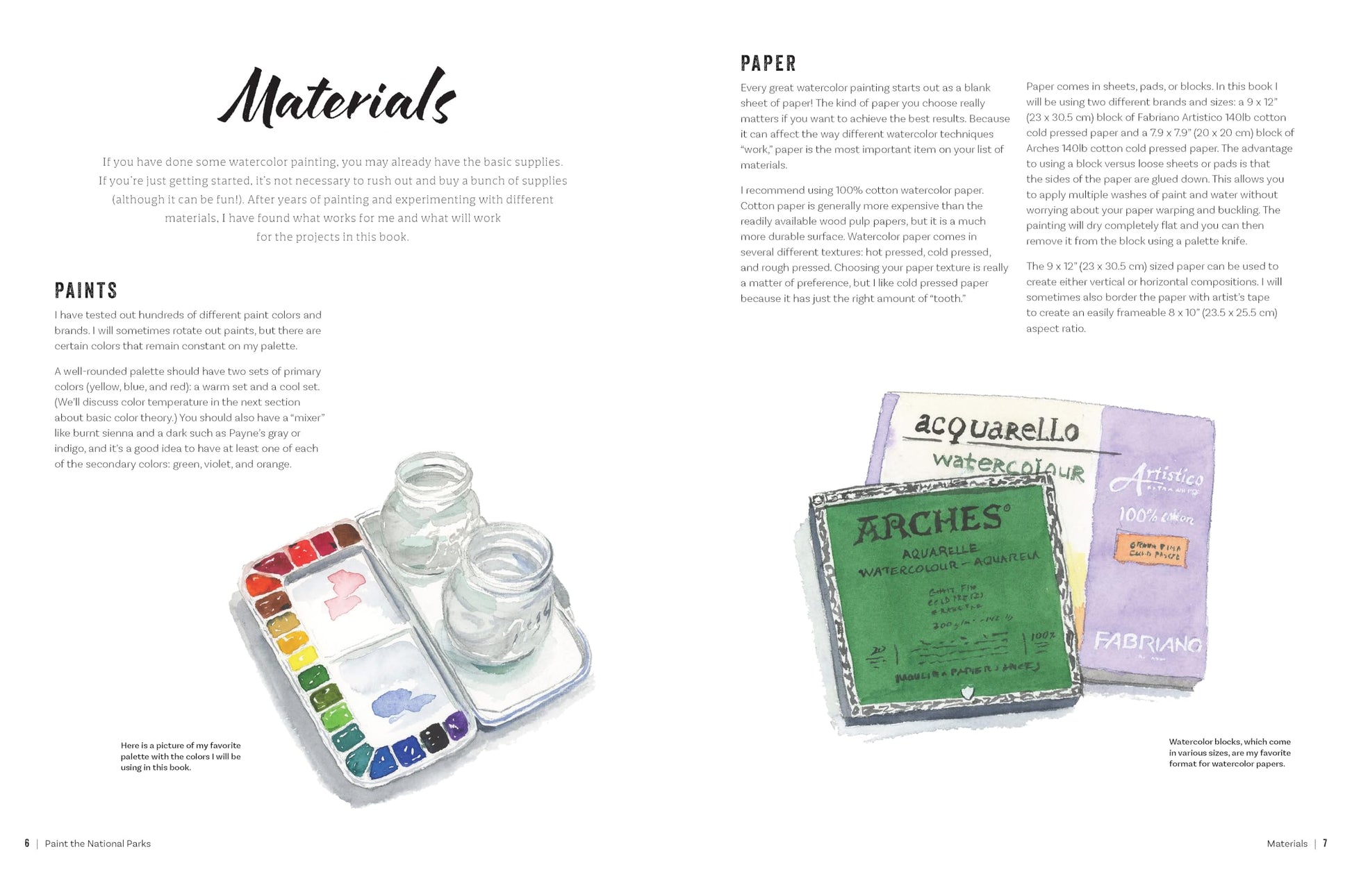 Paint the National Parks: A Watercolor Journey - Includes traceable templates and video tutorials