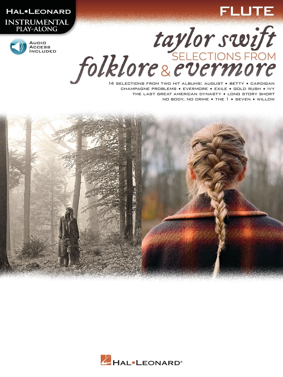 Taylor Swift - Selections from Folklore & Evermore: Flute Play-Along Book with Online Audio (Hal Leonard Instrumental Play-along)