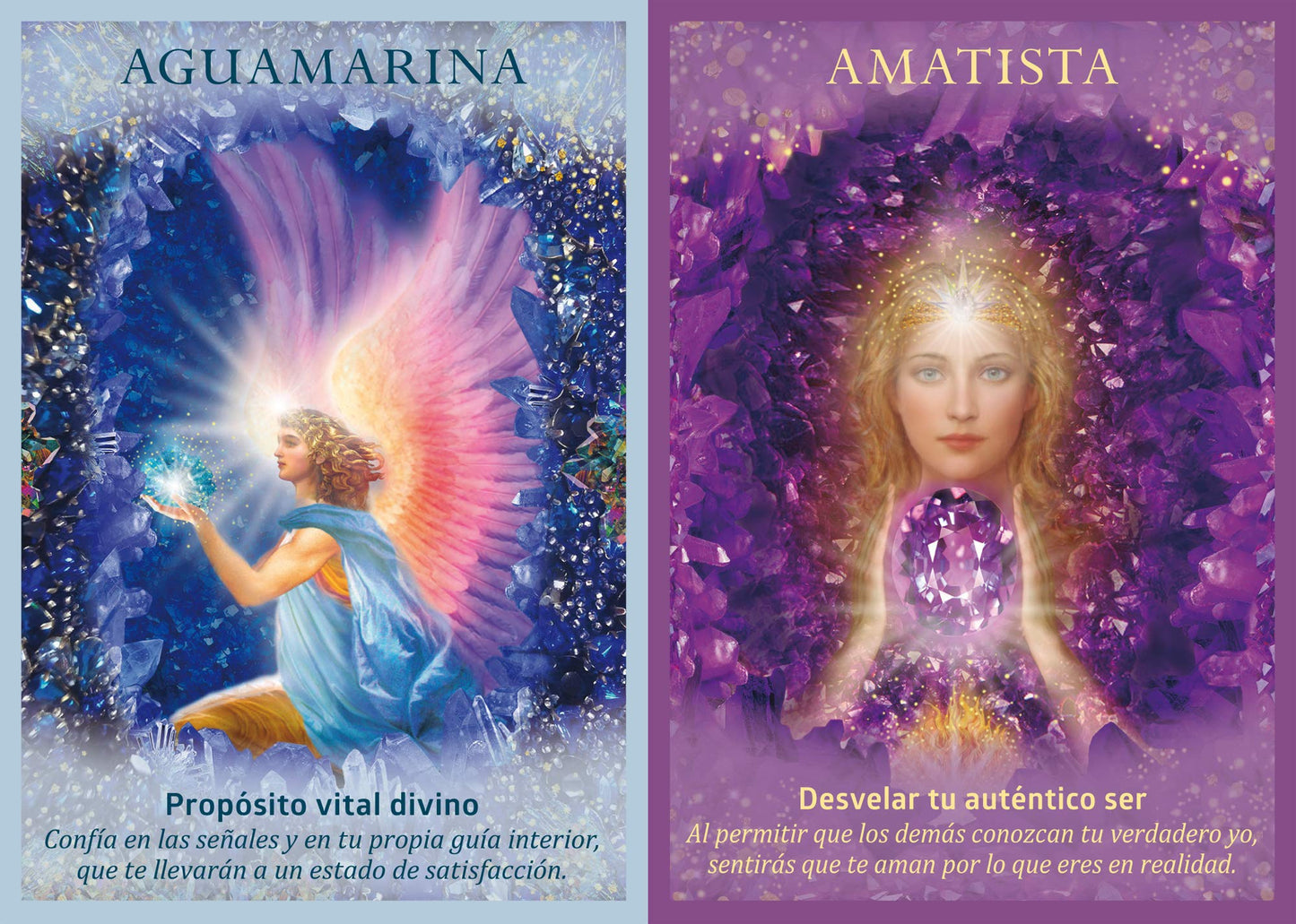 Cristales y ?ngeles: Libro gu?a y 44 cartas or?culo