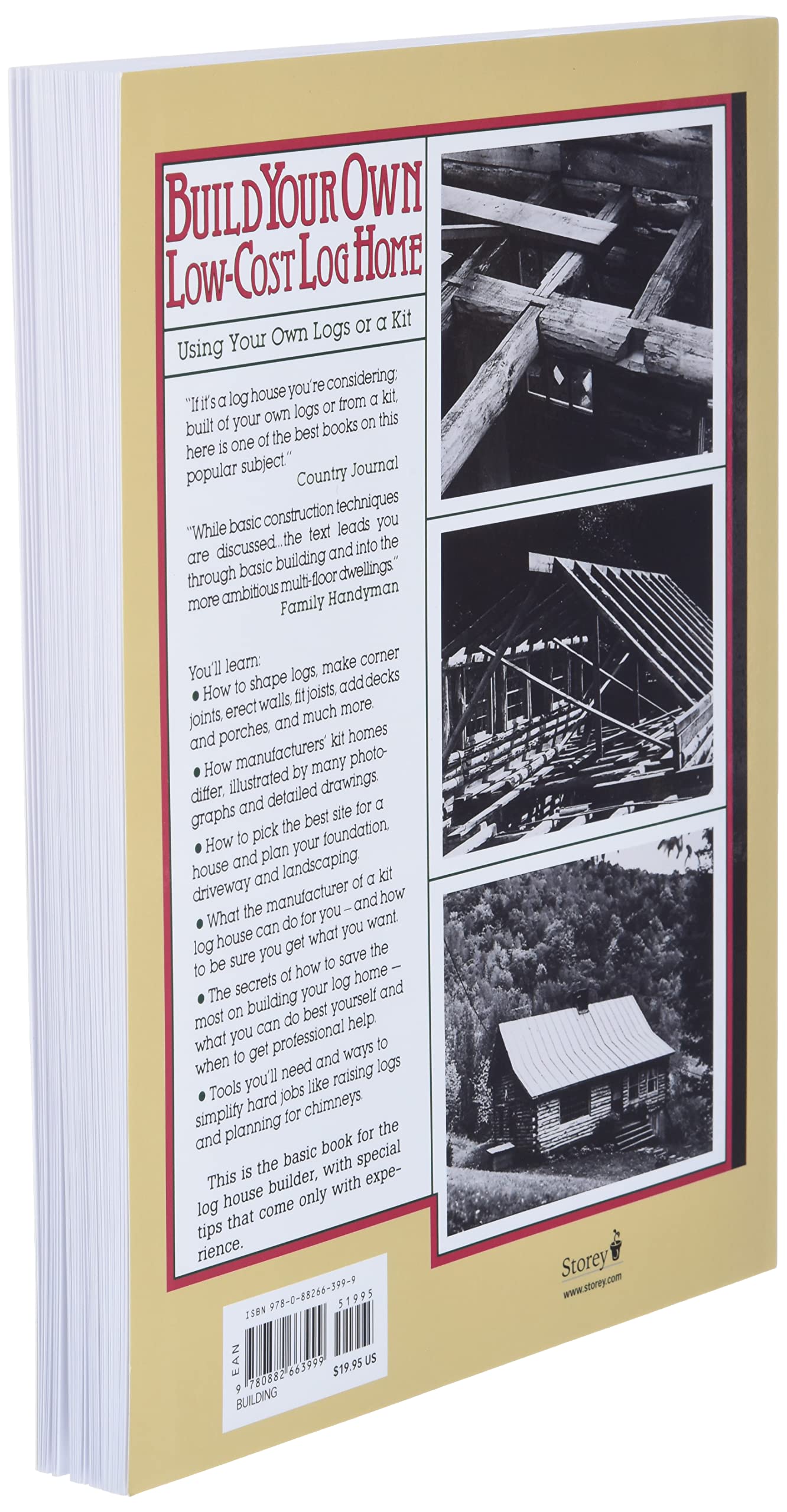 Build Your Own Low-Cost Log Home (Garden Way Publishing Classic)