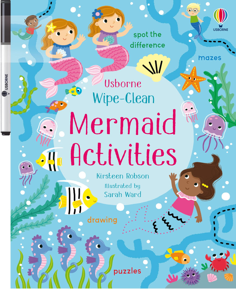 Wipe-Clean Mermaid Activities: A Fun Interactive Book with Dot-to-Dots and Counting for Kids (Ages 3-5) (Wipe-clean Activities)