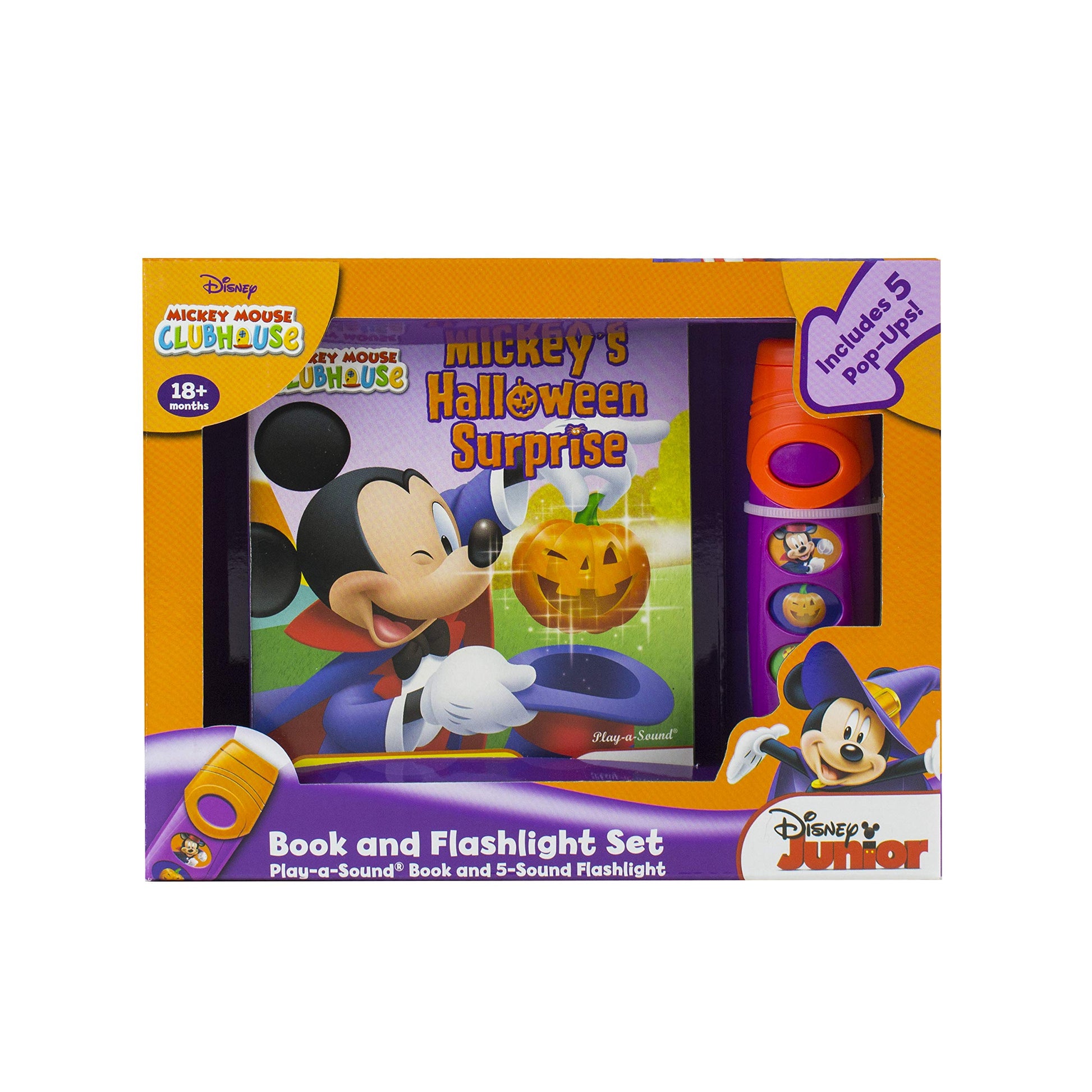 Disney Mickey Mouse Clubhouse - Halloween Surprise Sound Book and Flashlight Set - PI Kids