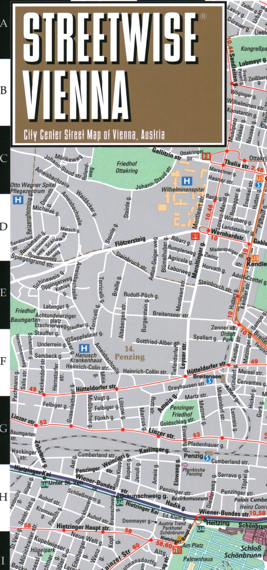 Streetwise Vienna Map - Laminated City Center Street Map of Vienna, Switzerland (Michelin Streetwise Maps)