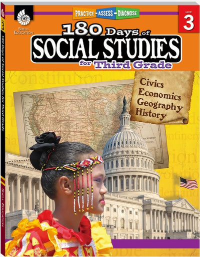 180 Days?: Social Studies for Third Grade: Practice, Assess, Diagnose