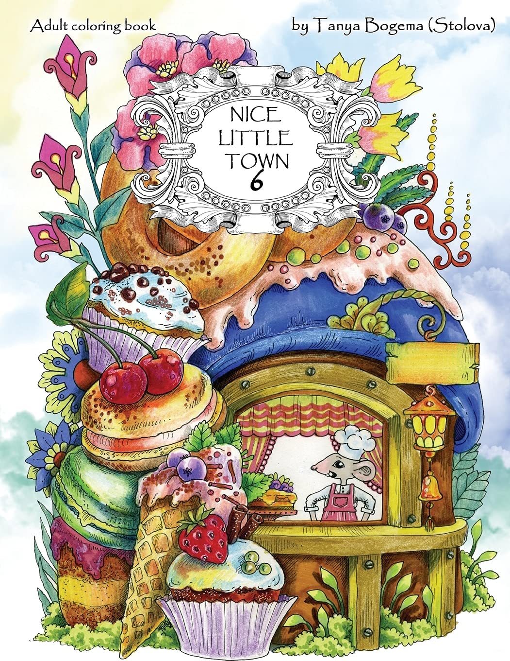 Nice Little Town: Adult Coloring Book (Stress Relieving Coloring Pages, Coloring Book for Relaxation)