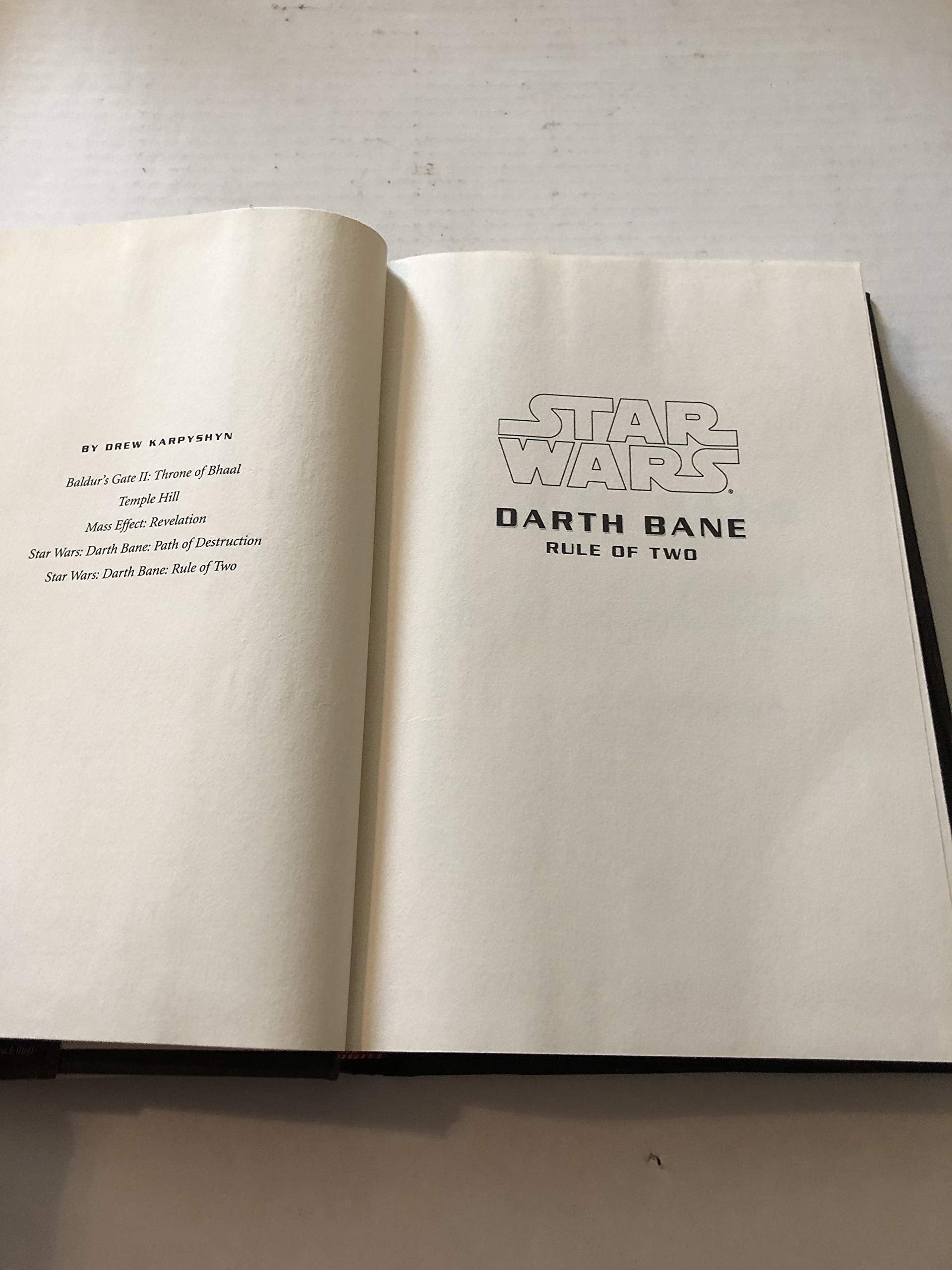Rule of Two (Star Wars: Darth Bane, Book 2)