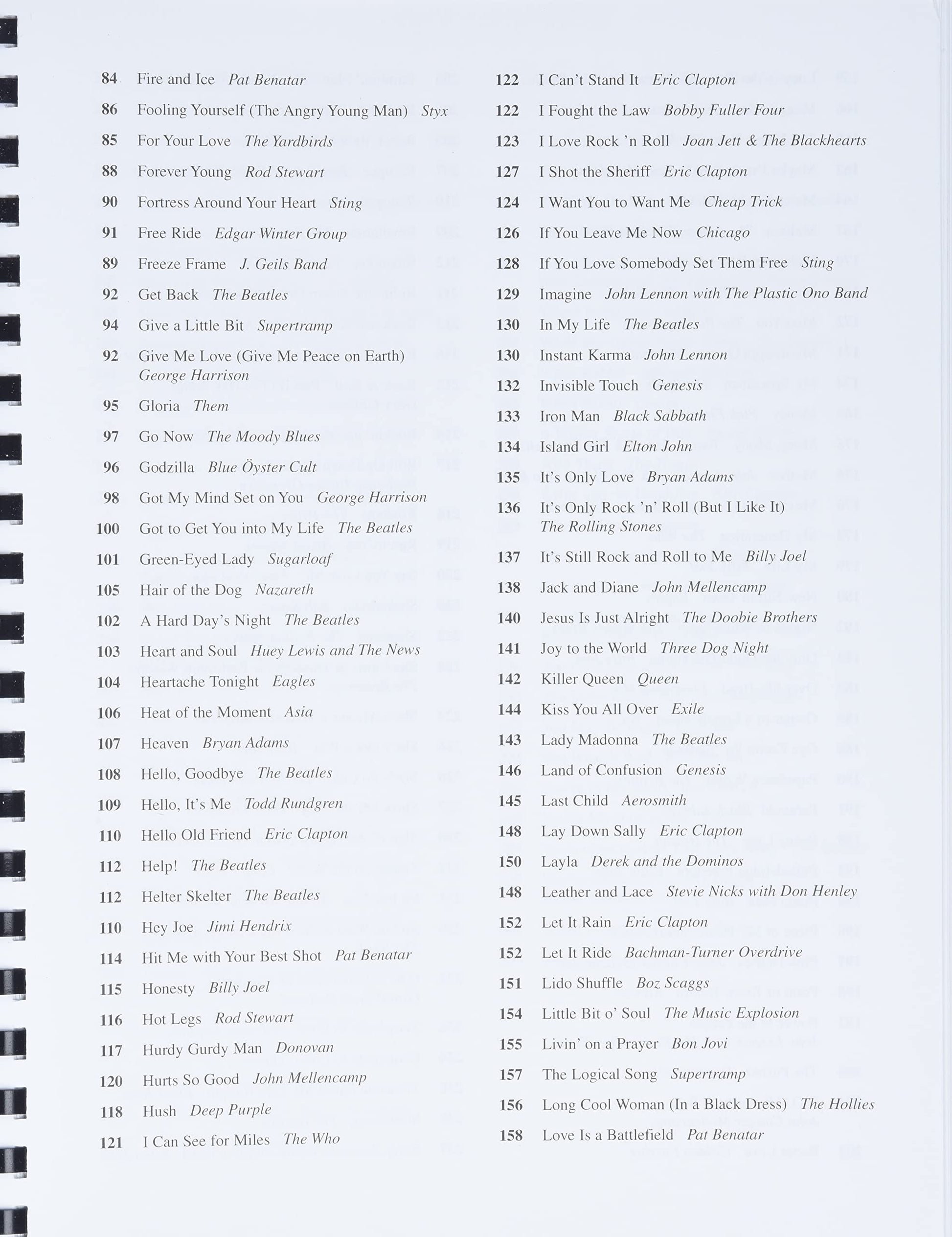 Classic Rock Fake Book: Over 250 Great Songs of the Rock Era, Arranged for Piano, Vocal, Guitar, Electronic Keyboard an all 'C' Instruments