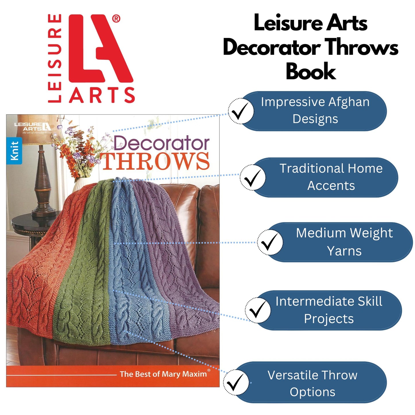 Decorator Throws: Knit (Best of Mary Maxim)