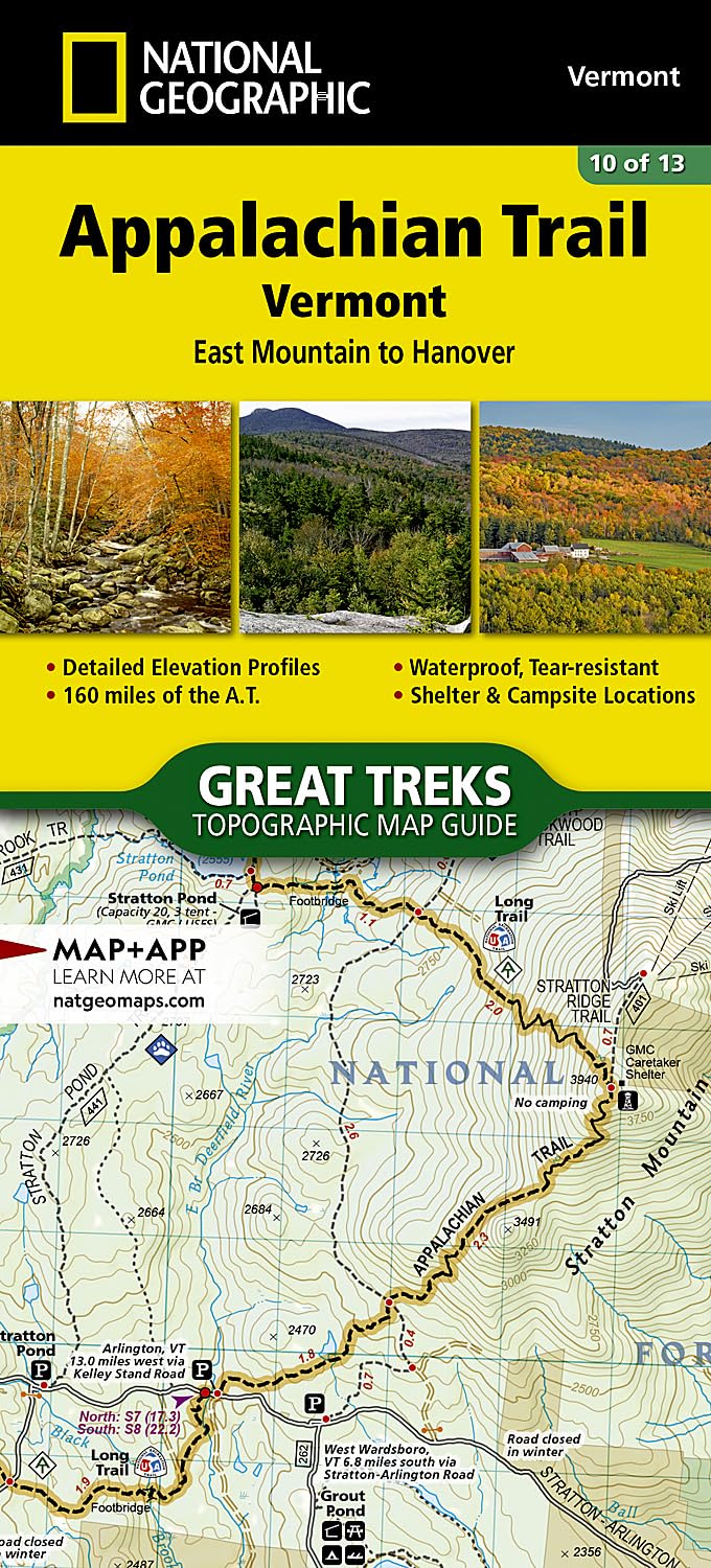 Appalachian Trail: Vermont Map [East Mountain to Hanover] (National Geographic Topographic Map Guide, 1510)