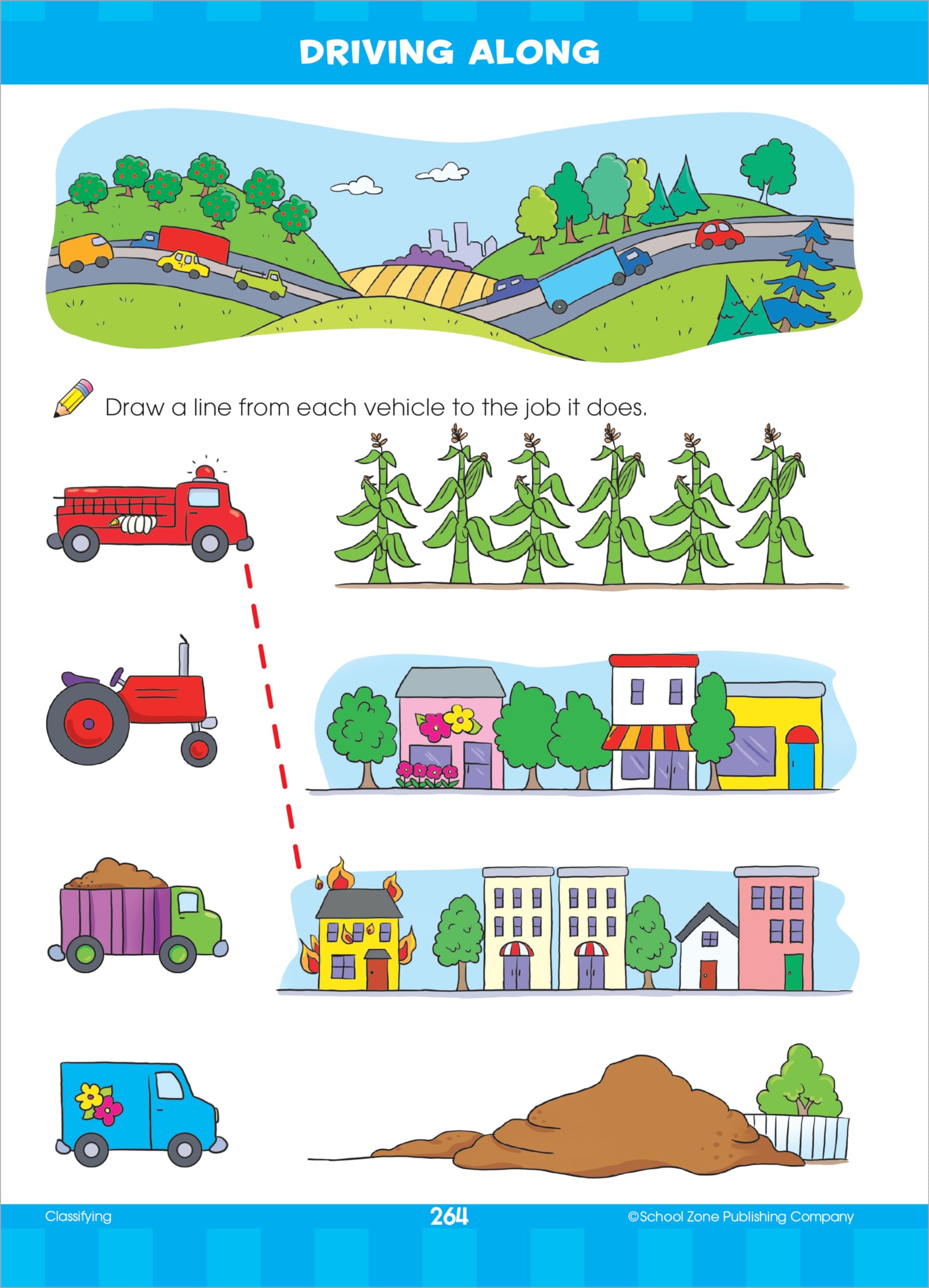 School Zone Big Kindergarten Workbook: 320 Pages, Early Reading and Writing, Numbers 0-20, Basic Math, Matching, Story Order, Ages 5 to 6