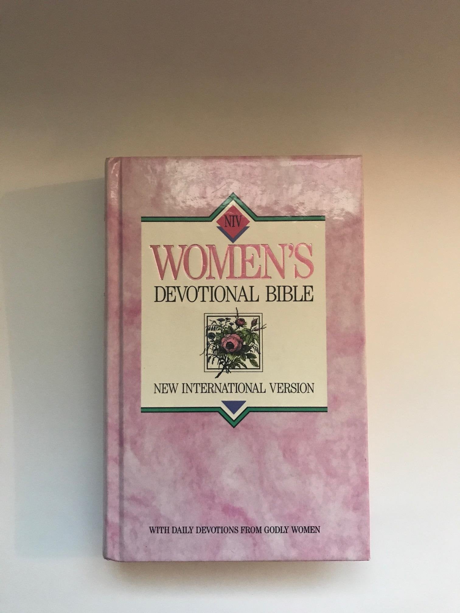 New International Version Women's Devotional Bible Large Print Hardcover Pink