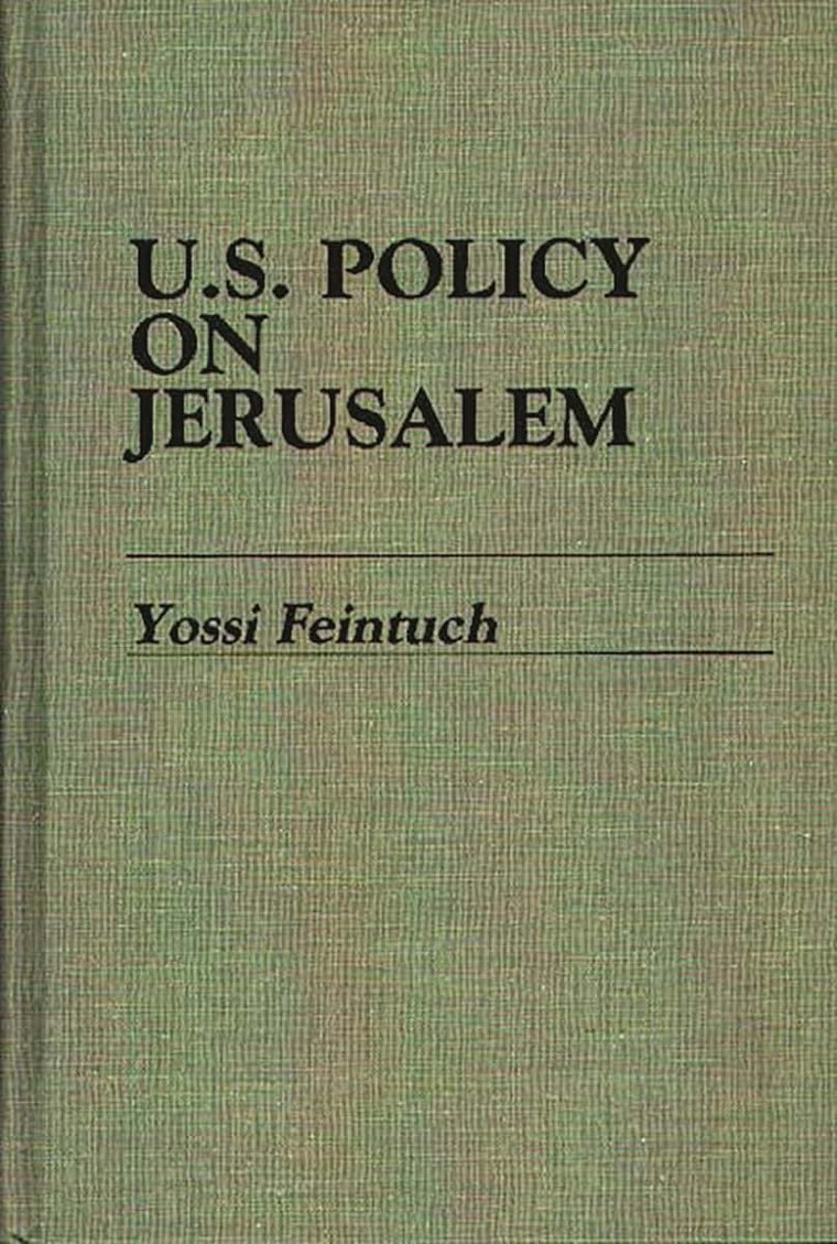 U.S. Policy on Jerusalem (Contributions in Political Science)