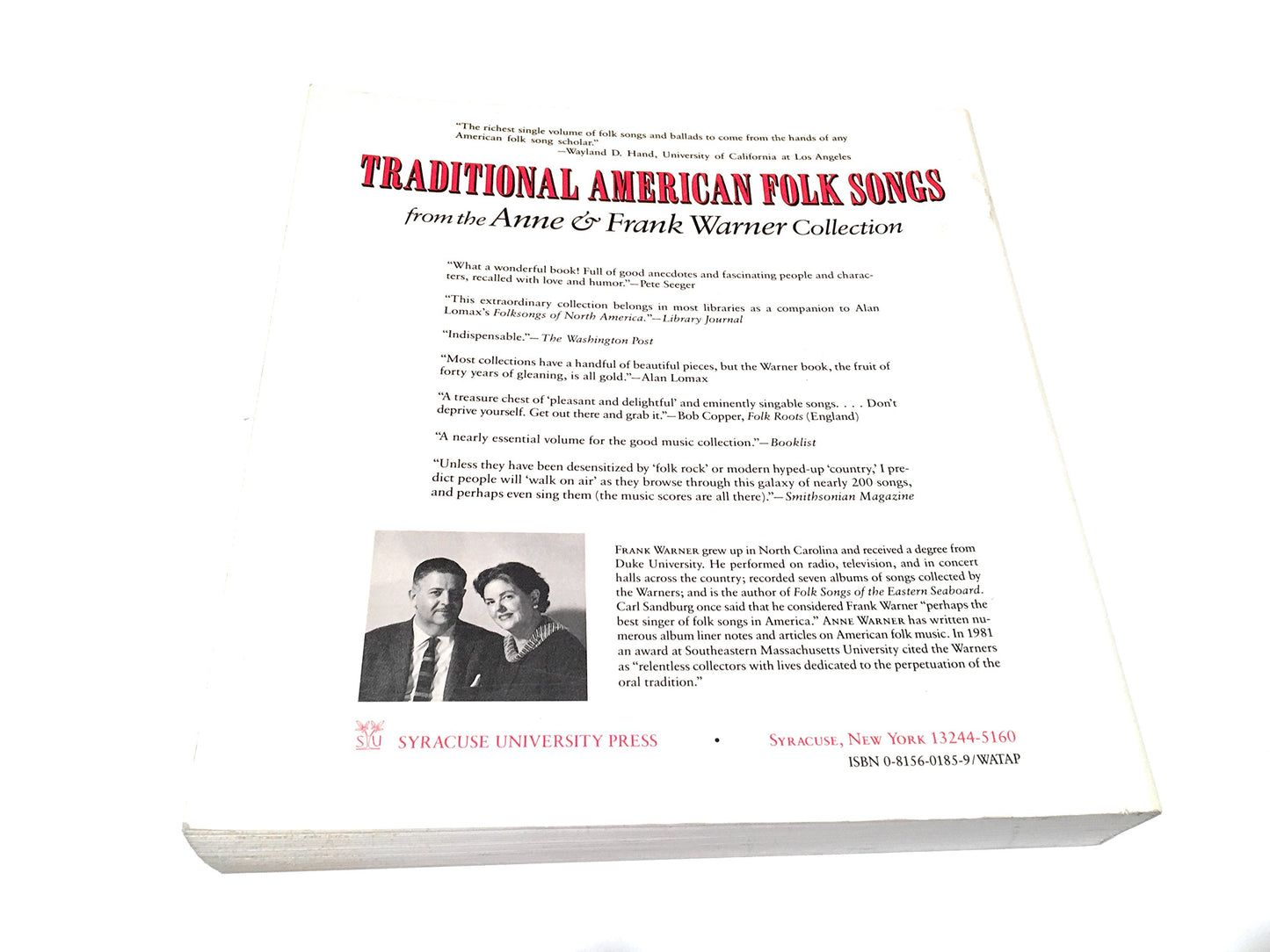 Traditional American Folk Songs from the Anne and Frank Warner Collection