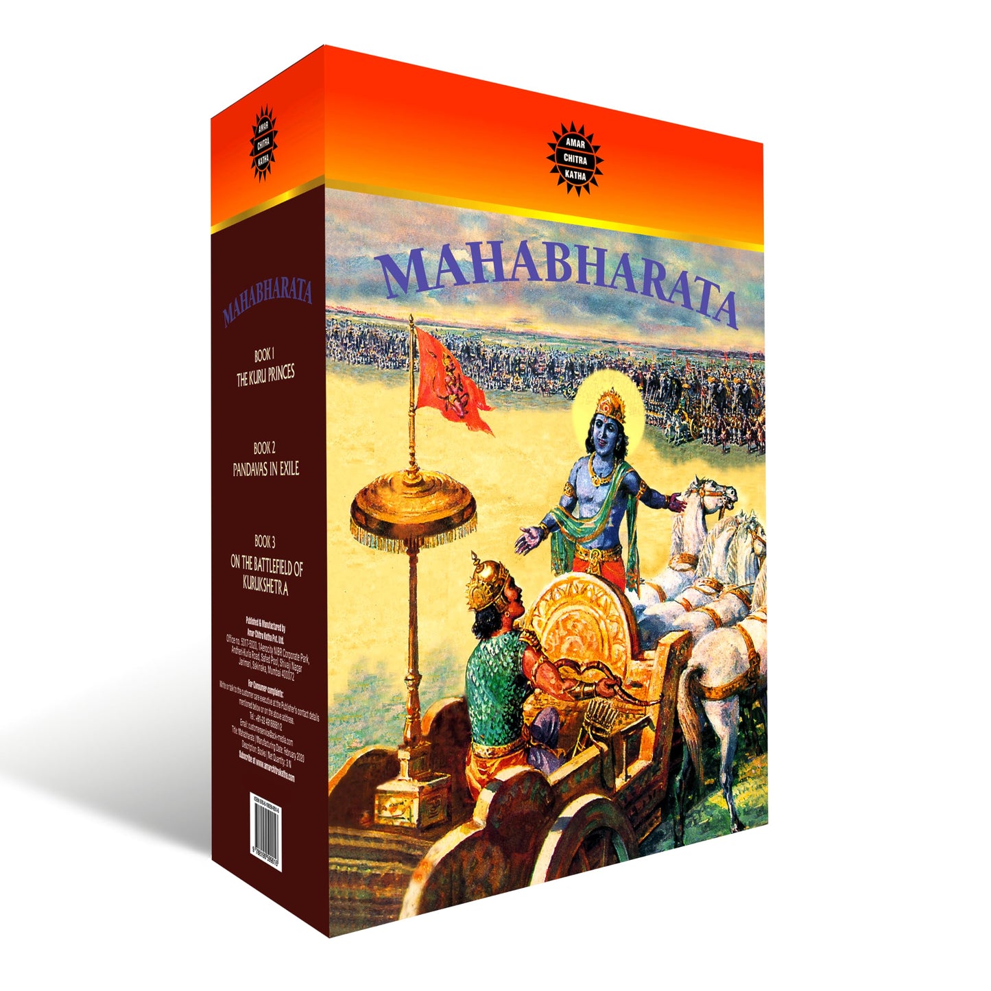 Mahabharata Collection: 42 Books in 3 Volumes  Indian Mythology & History  Children's Comic Books  Amar Chitra Katha