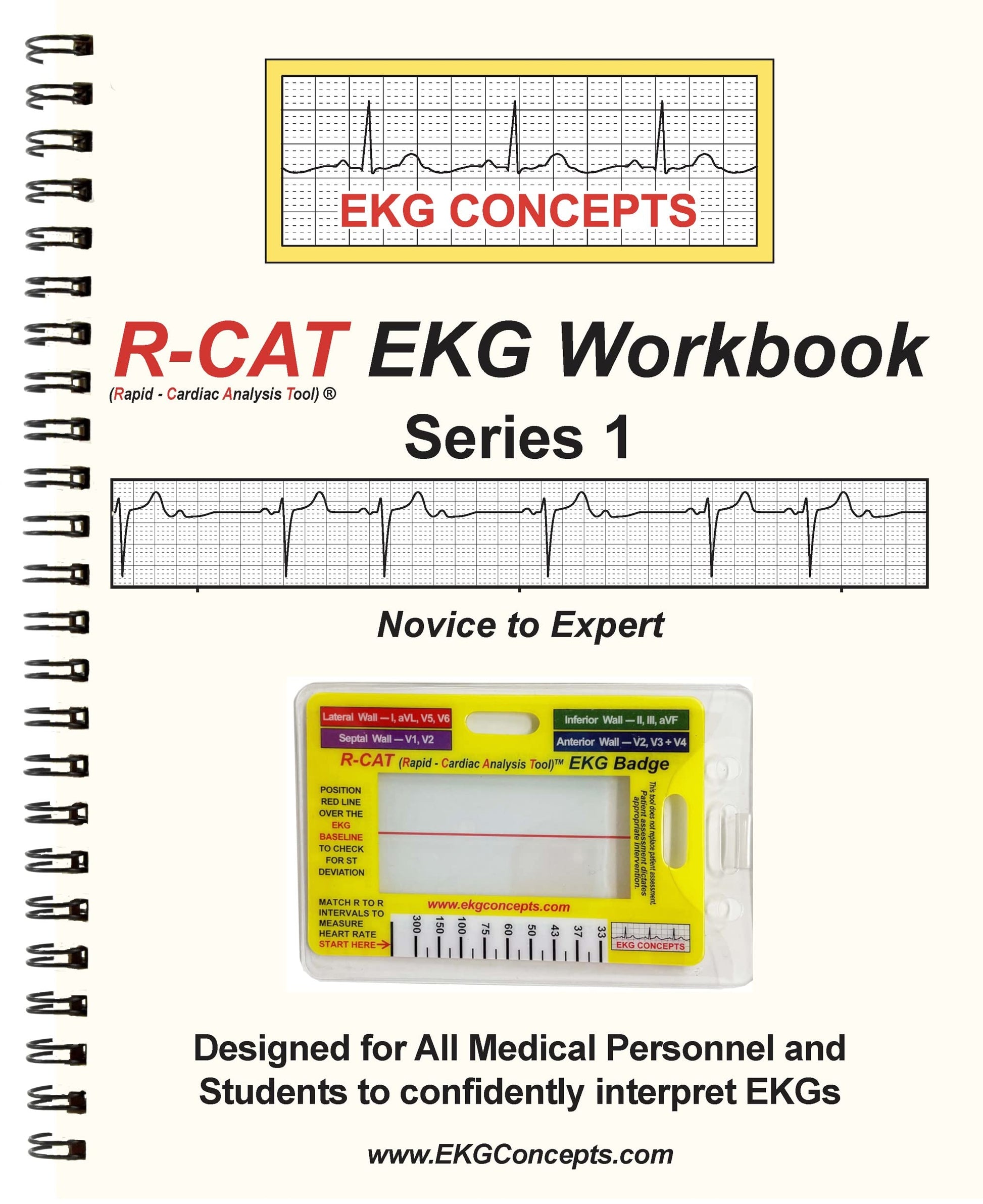 R-CAT EKG Workbook Series 1 - Includes R-CAT EKG Badge