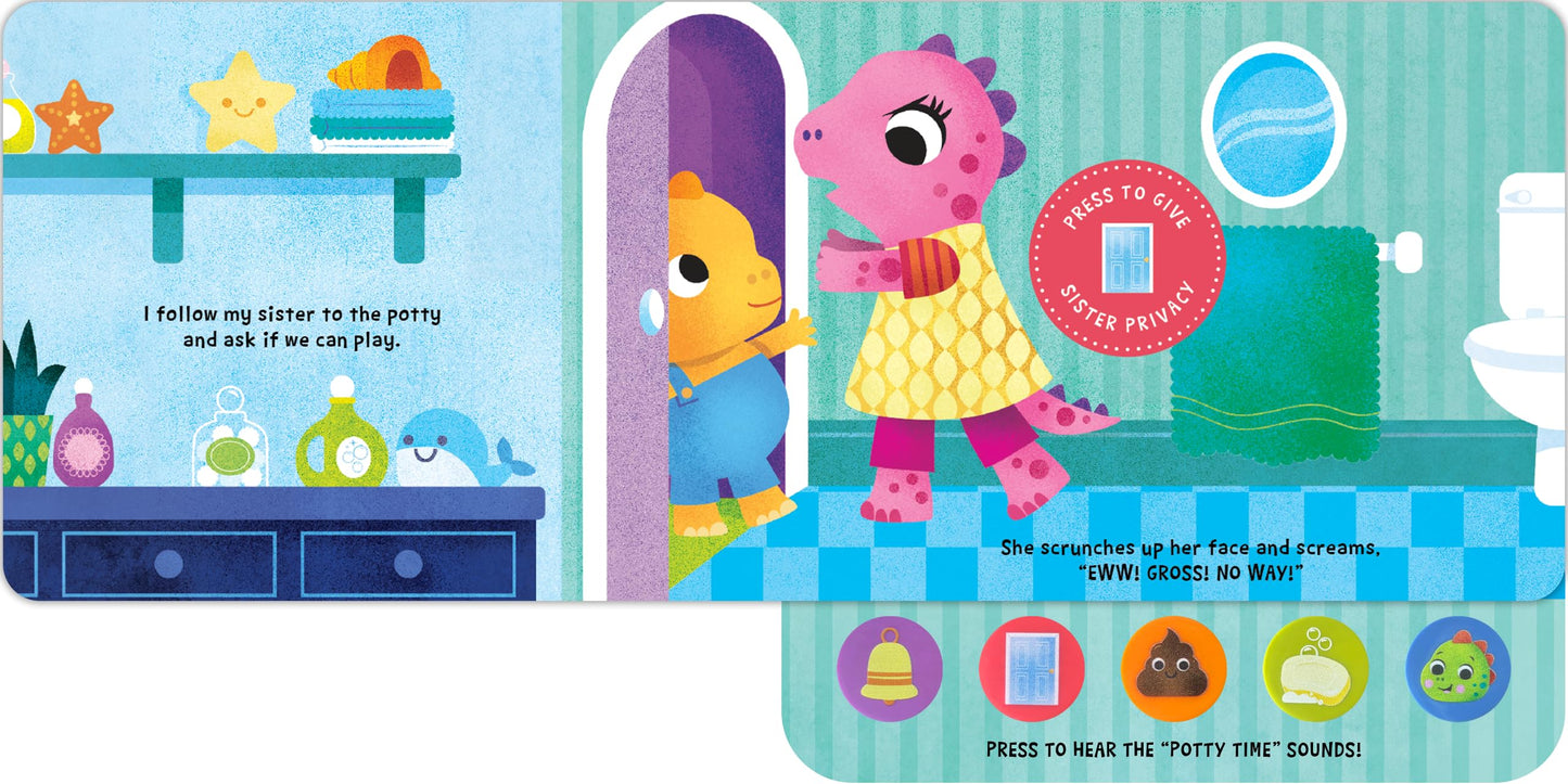 Little Hippo Books We Like to Potty  Interactive Toddler Books with Funny Bathroom Sounds  Sound Board Books & Kids Books  Dinosaur Baby Book with Sound