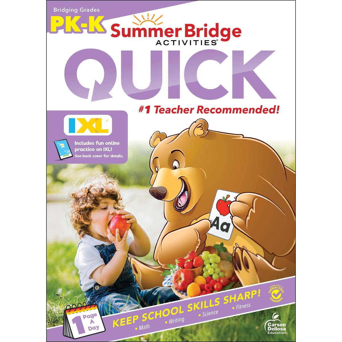 Summer Bridge Activities Quick Preschool to Kindergarten Workbook, PreK & K Toddler Activity Book With Phonics, Math, Fitness, Early Learning Skills, and Handwriting Practice
