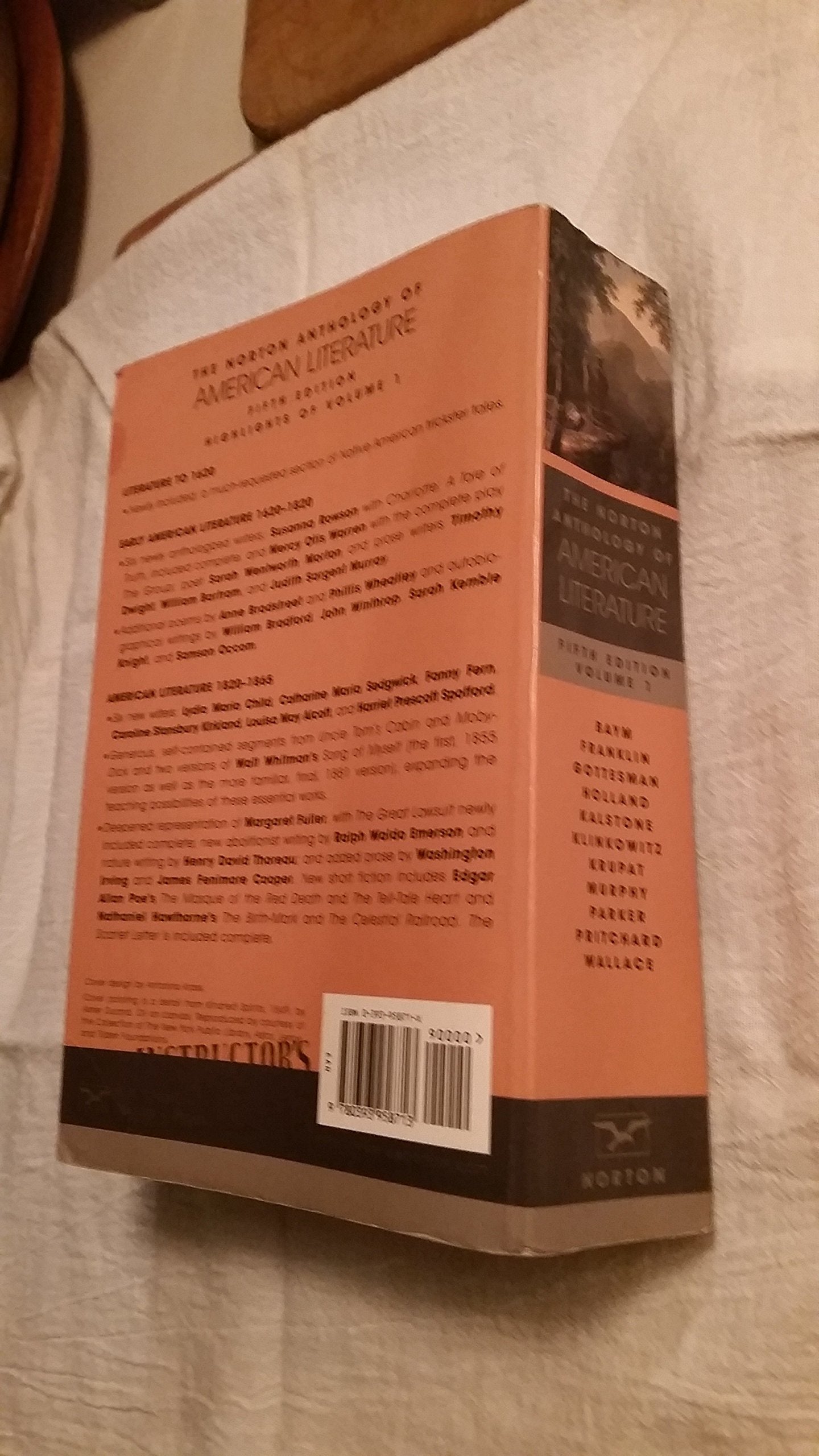 The Norton Anthology of American Literature: Beginnings to 1865
