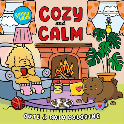 Cozy and Calm Coloring Book - Bold & Adorable Animal Scenes to Color - 20 Perforated Pages, Thick Art Paper with Built-In Page Shield - Relaxing Gift for Teens & Adults (Vibes)