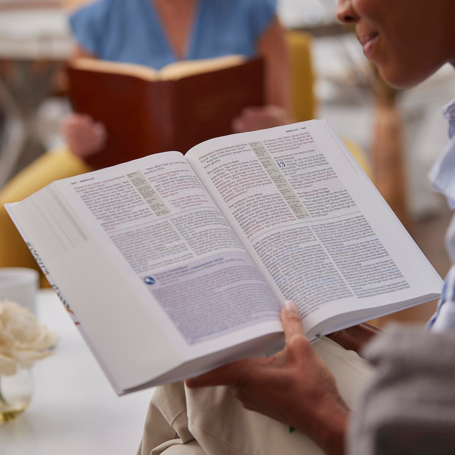 Evangelical Study Bible: Christ-centered. Faith-building. Mission-focused. (NKJV, Pink Leathersoft, Red Letter, Large Comfort Print)