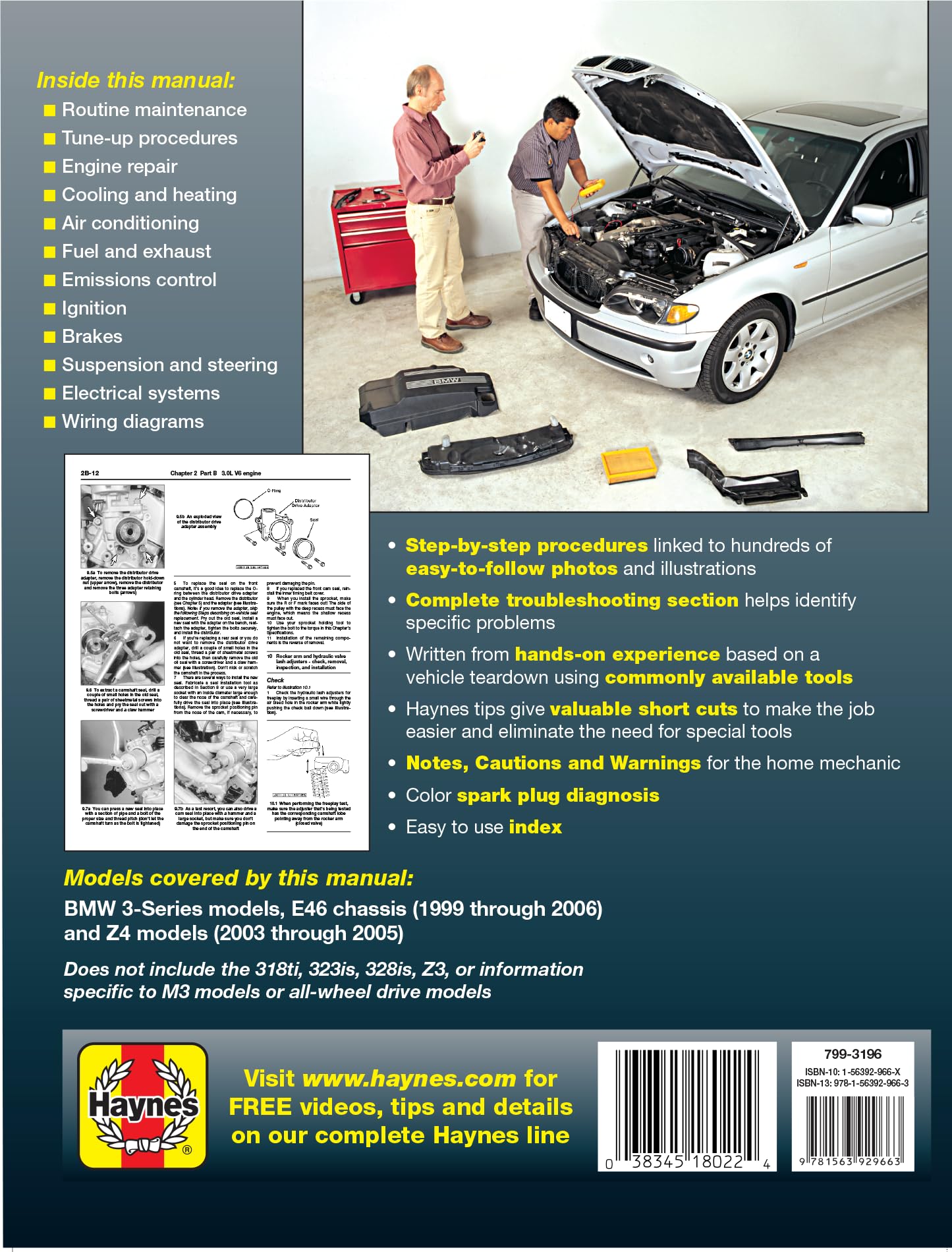 BMW 3-Series 1999-2005 Haynes Repair Manual (Haynes Automotive)