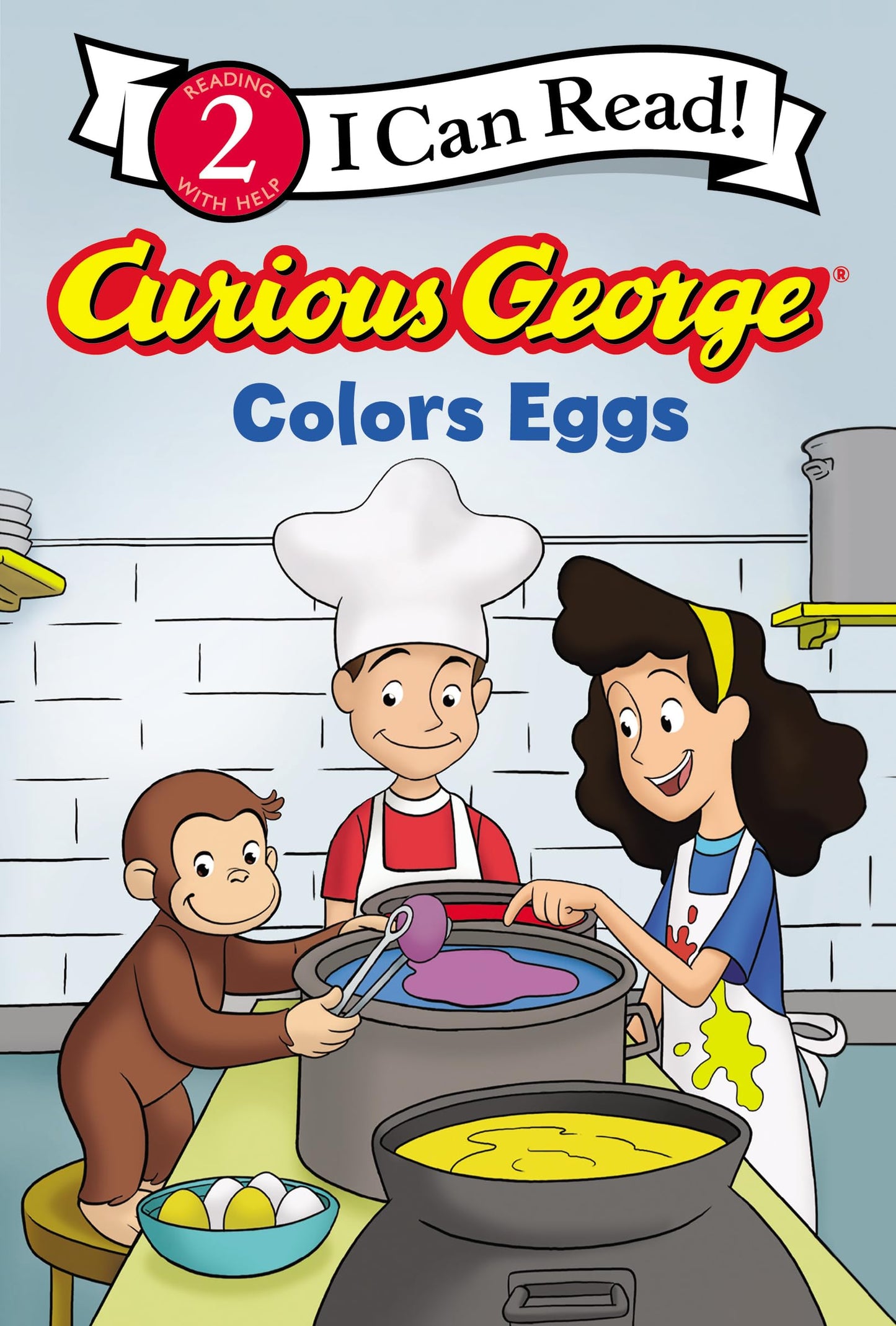 Curious George Colors Eggs: A Colorful Easter Adventure with Everyone's Favorite Curious Monkey (I Can Read Level 2)