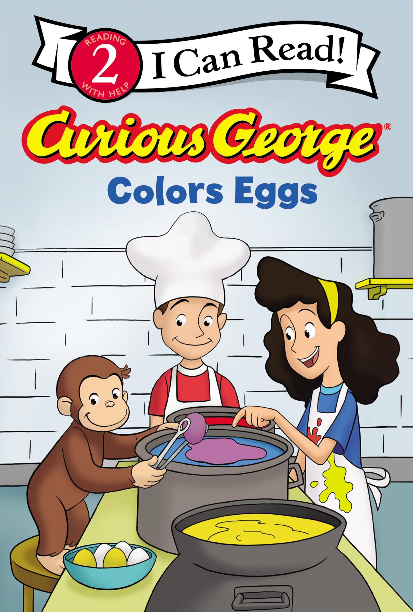 Curious George Colors Eggs: A Colorful Easter Adventure with Everyone's Favorite Curious Monkey (I Can Read Level 2)
