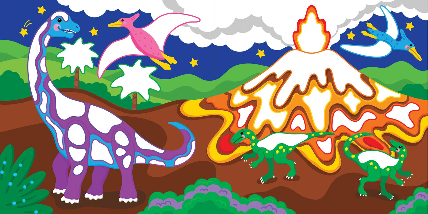 Color-By-Dots Sticker Book - Dinosaurs (Use over 1,900 dot stickers to create 9 incredible scenes)