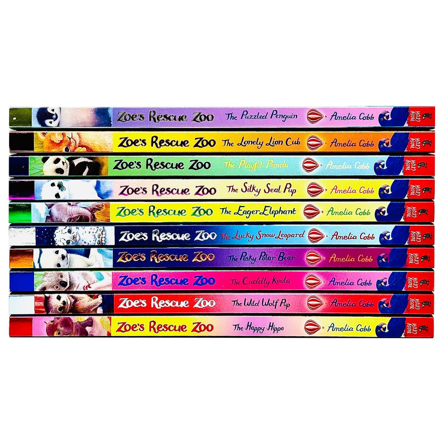 Zoe's Rescue Zoo 10 Books Collection Set by Amelia Cobb (The Puzzled Penguin, The Lonely Lion Cub, The Playful Panda, The Silky Seal Pup, Eager Elephant,Lucky Snow Leopard, Pesky Polar Bear and More)