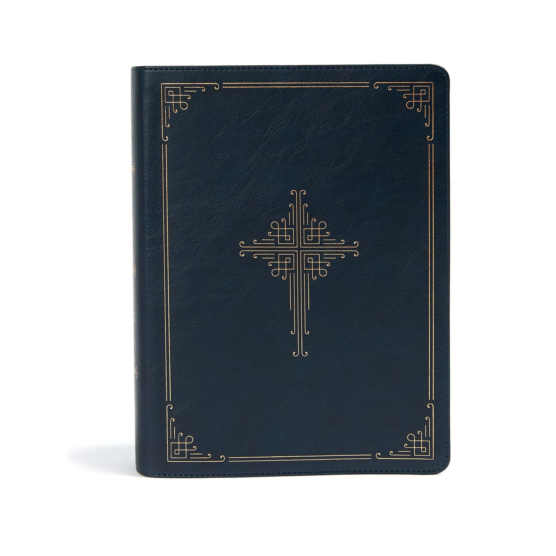 CSB Ancient Faith Study Bible, Navy LeatherTouch, Black Letter, Church Fathers, Study Note Commentary, Articles, Profiles, Easy-to-Read Bible Serif Type
