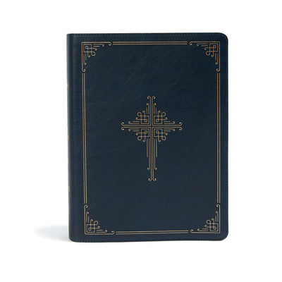 CSB Ancient Faith Study Bible, Navy LeatherTouch, Black Letter, Church Fathers, Study Note Commentary, Articles, Profiles, Easy-to-Read Bible Serif Type