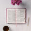 KJV Holy Bible, Giant Print Standard Size Faux Leather Red Letter Edition - Thumb Index & Ribbon Marker, King James Version, Printed Purple Floral (KJV Standard GP Editions)