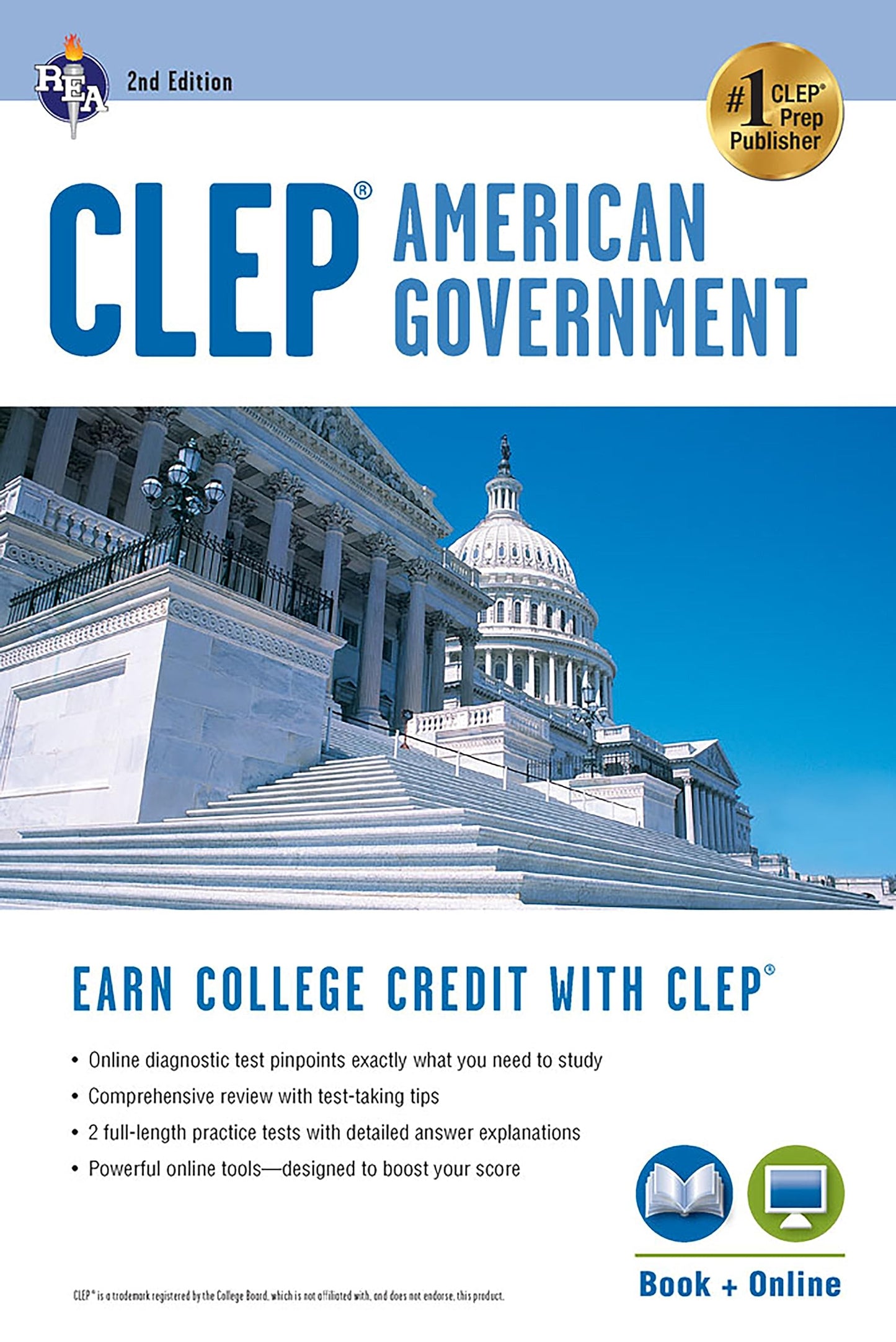 CLEP American Government Book + Online (CLEP Test Preparation)
