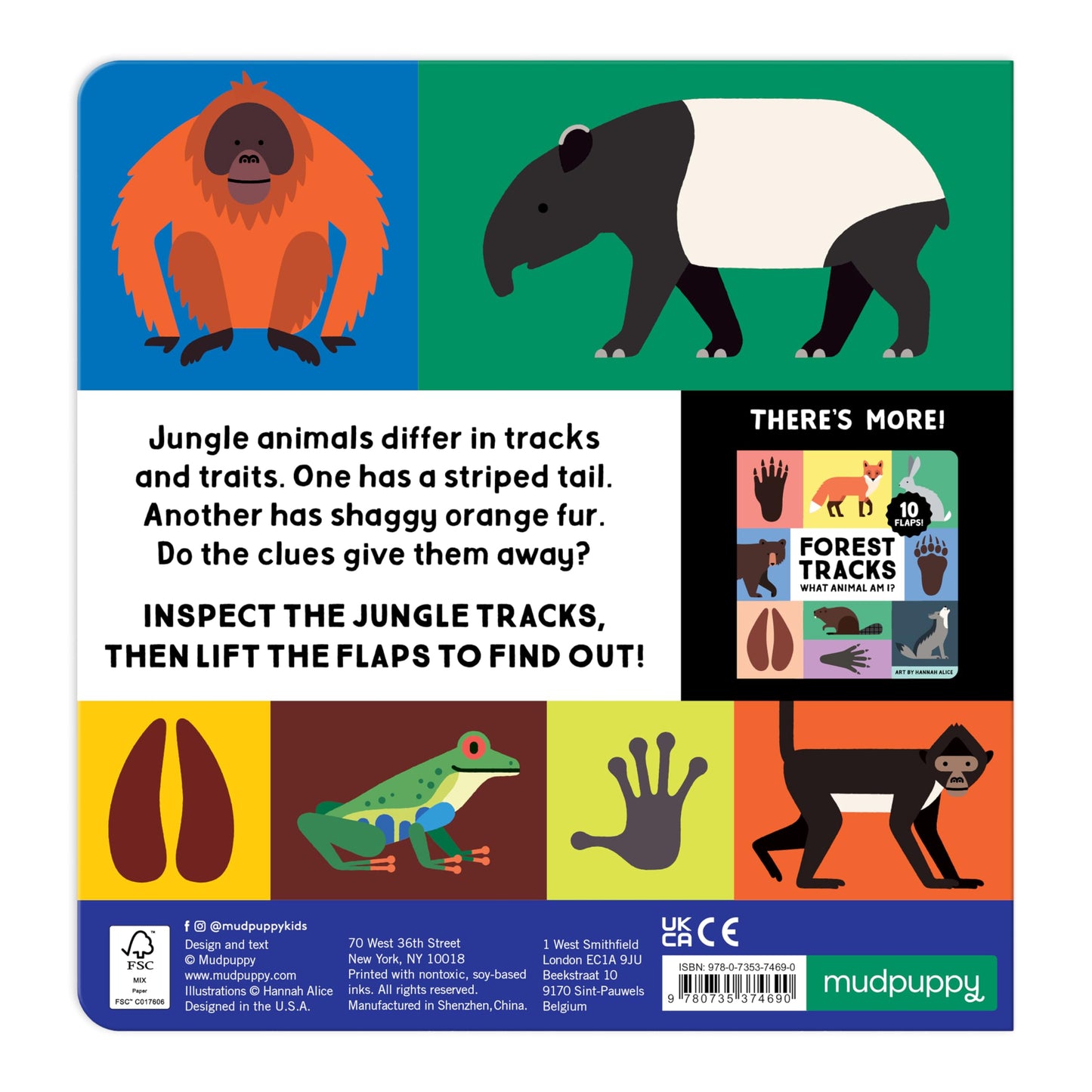 Jungle Tracks - Lift the Flap Interactive Jungle Animal Board Book for Young Children