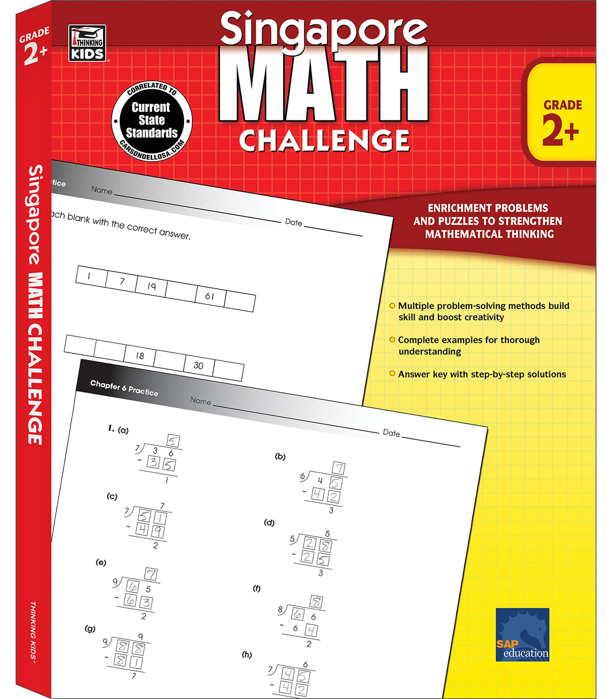 Singapore Math  Common Core Challenge Workbook  2nd-5th Grade, 352pgs
