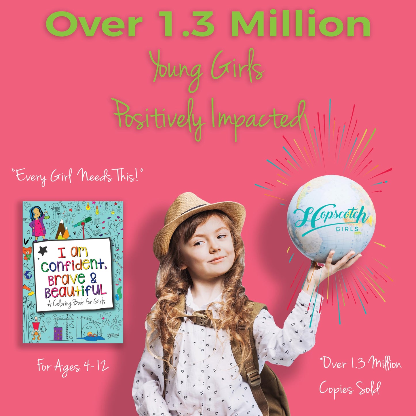 Hopscotch Girls I Am Confident Brave & Beautiful Inspiration
