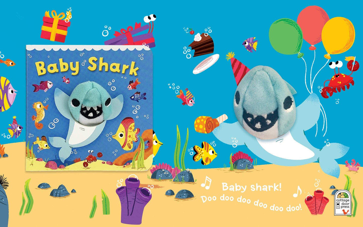 Baby Shark Finger Puppet Board Book, Gifts for Birthdays, Baby Showers, Little Shark Lovers, Preschoolers, and More! Ages 1-4 (Finger Puppet Book)