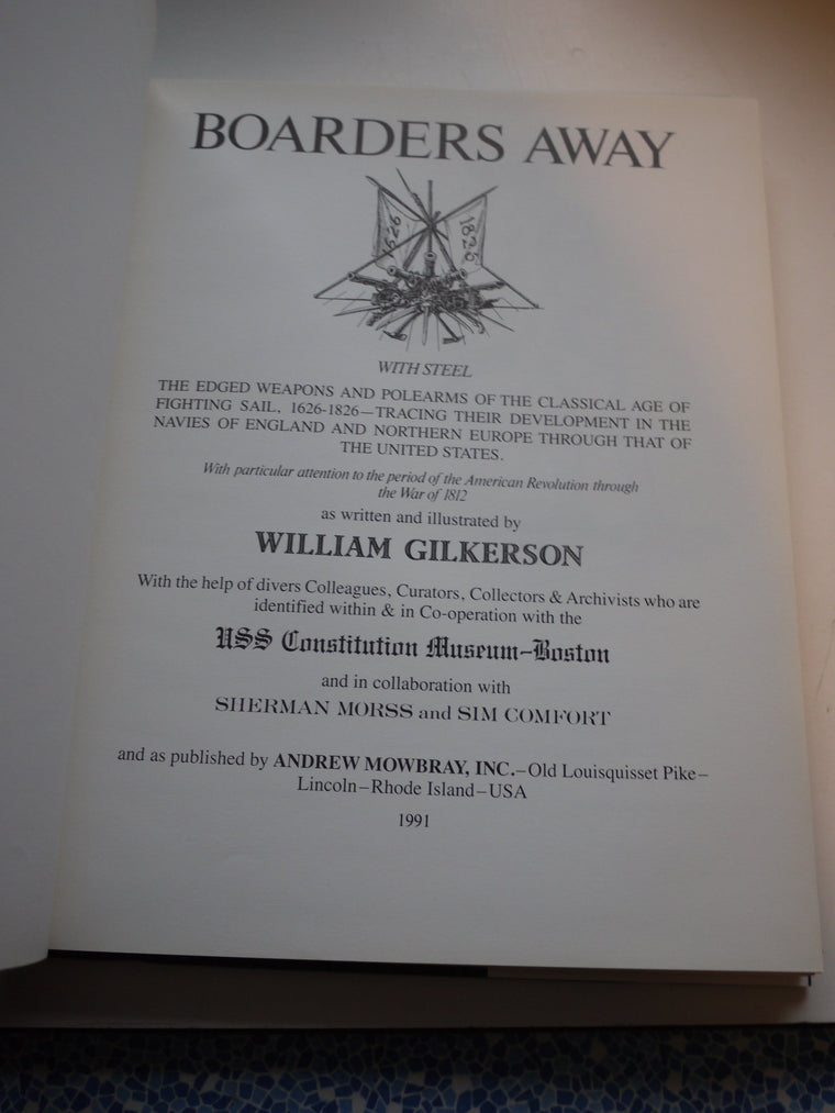 Boarders Away: With Steel-Edged Weapons and Polearms — back cover
