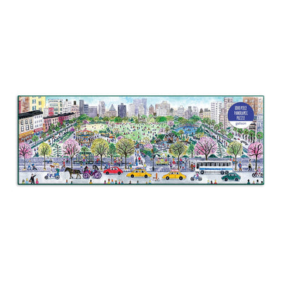 Galison Michael Storrings Cityscape Panoramic Puzzle, 1000 Pieces, City Skyline Jigsaw Puzzle Featuring Colorful Artwork by Storrings Thick, Sturdy Pieces, Challenging Family Activity
