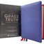 NIV, The Grace and Truth Study Bible (Trustworthy and Practical Insights), Premium Goatskin Leather, Blue, Premier Collection, Black Letter, Art Gilded Edges, Comfort Print