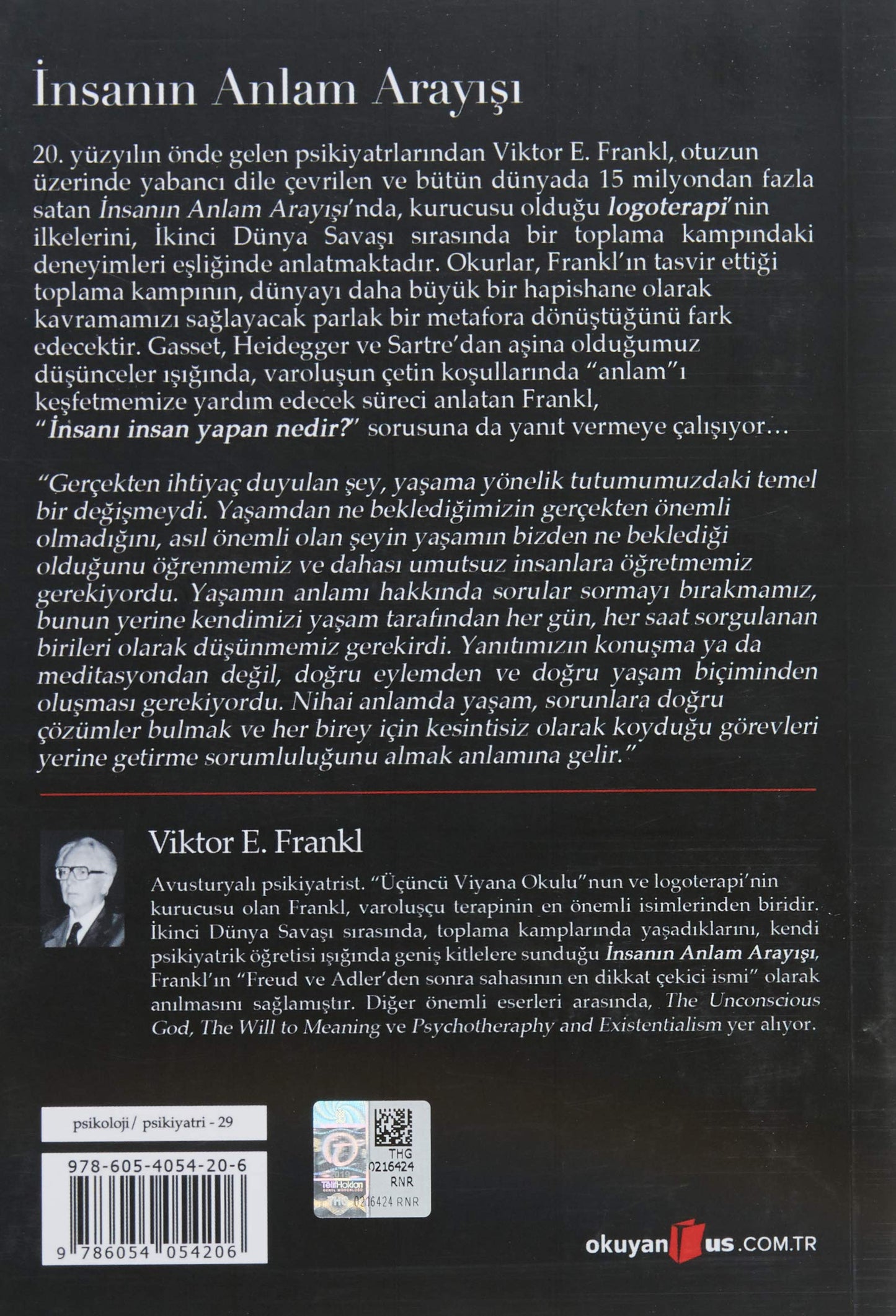 Insanin Anlam Arayisi: Man's Search for Maning (Turkish Edition)