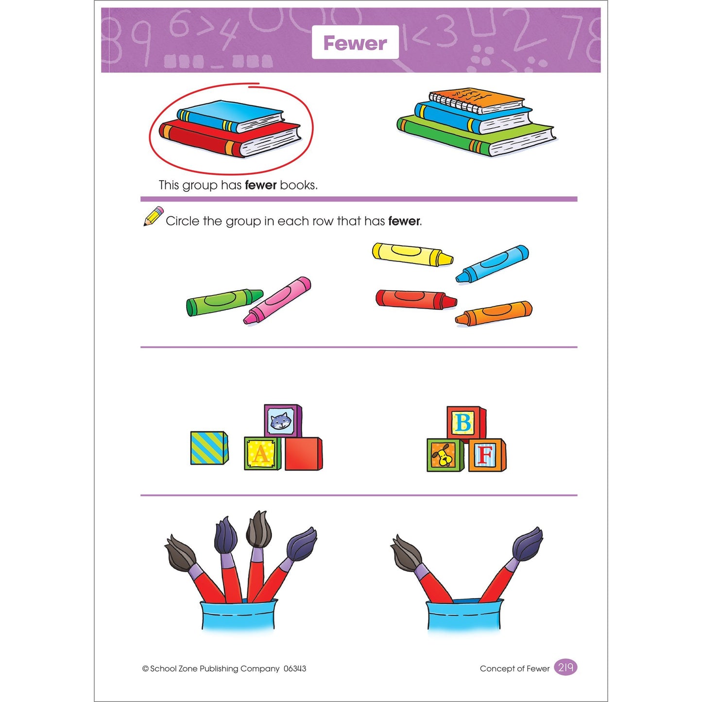 School Zone Big Math K-1 Workbook: 320 Pages, Kindergarten, 1st Grade, Numbers, Addition, Subtraction, Shapes, Patterns, Graphs, Time, Money, Ages 5-7 (Big Workbook)