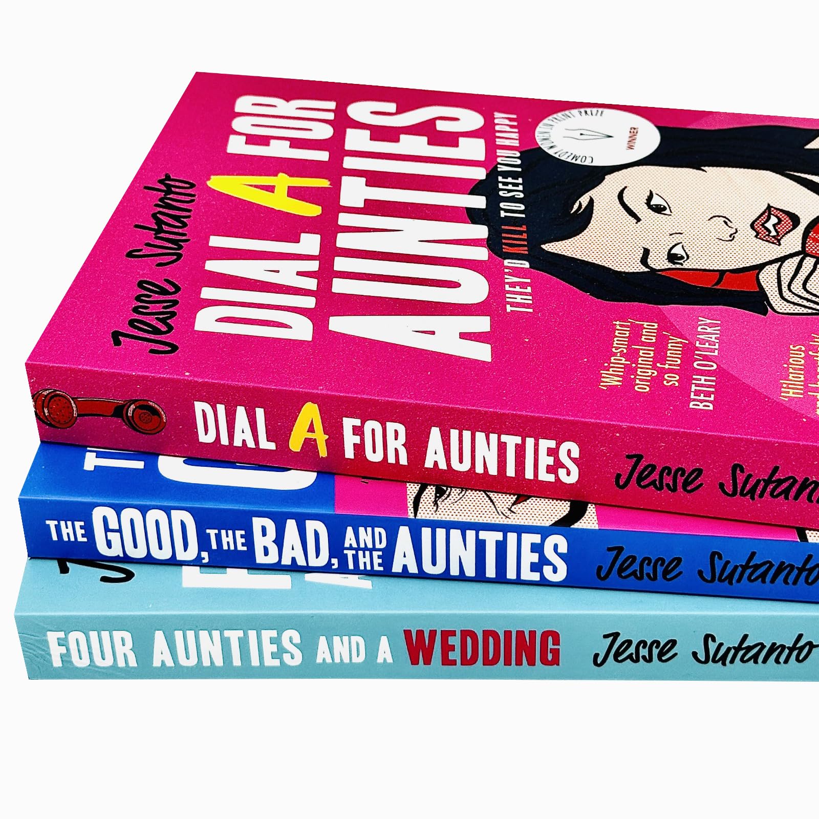 Aunties Series 3 Books Collection Set By Jesse Sutanto (Dial A For Aunties, Four Aunties and a Wedding &The Good, the Bad, and the Aunties)
