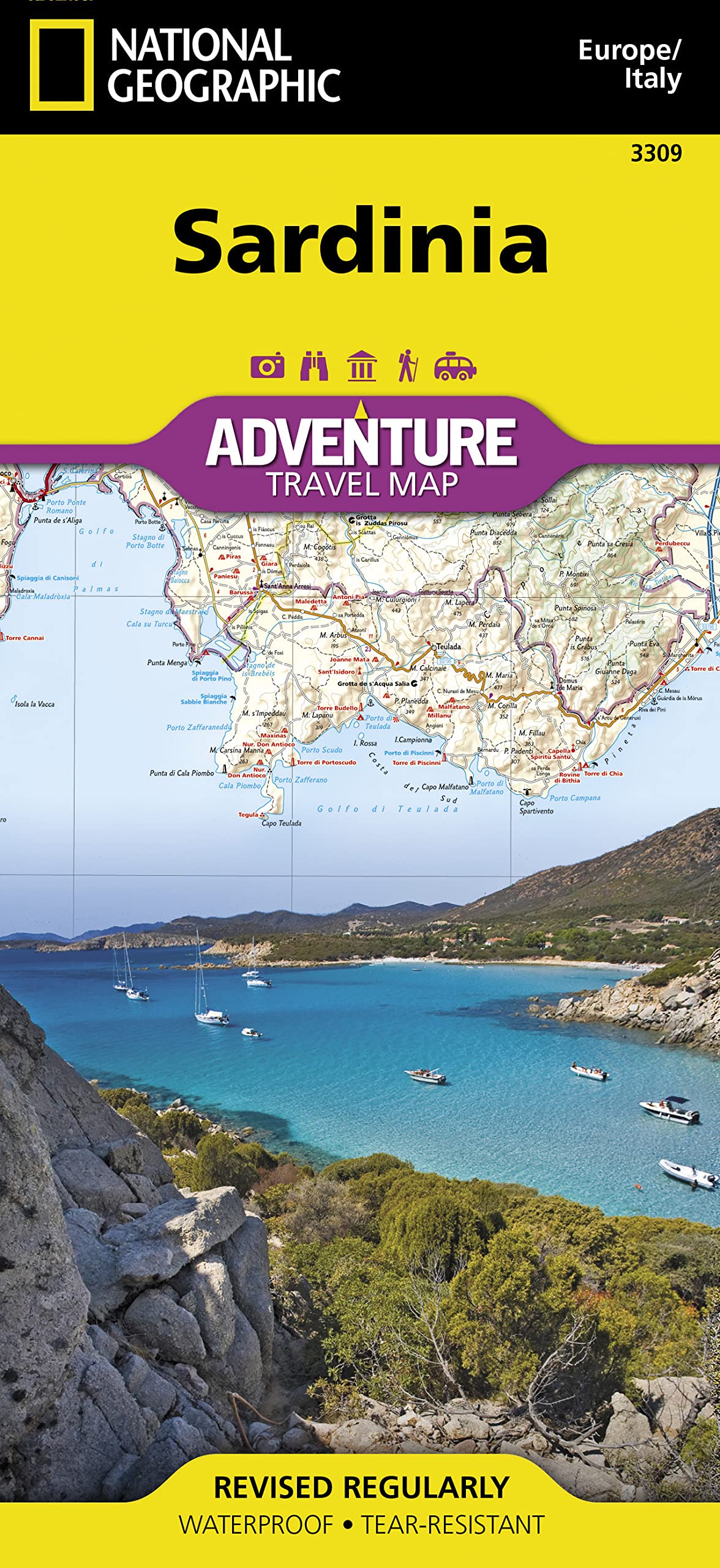 Sardinia Map [Italy] (National Geographic Adventure Map, 3309)